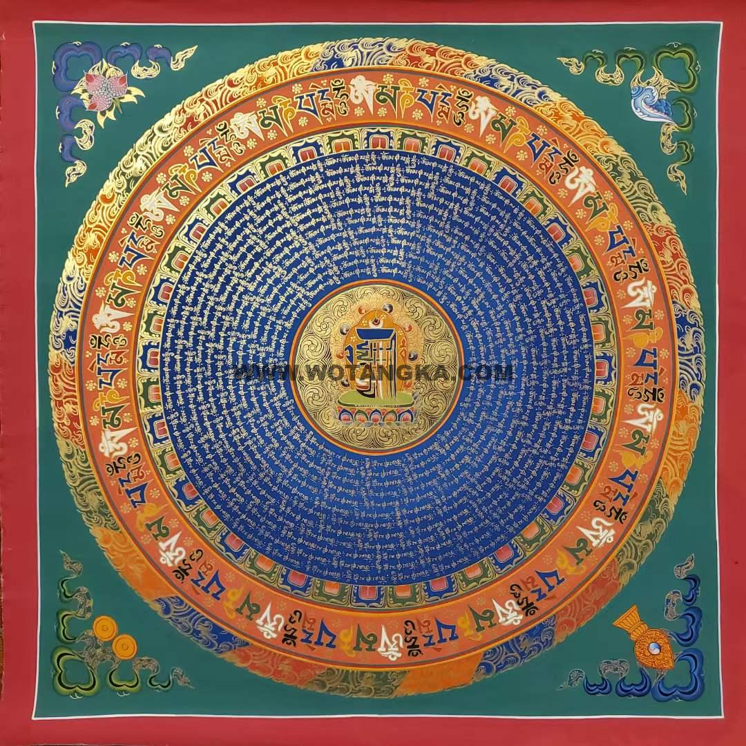 编号191-665187：彩绘唐卡-十相自在坛城（100*100CM左右）