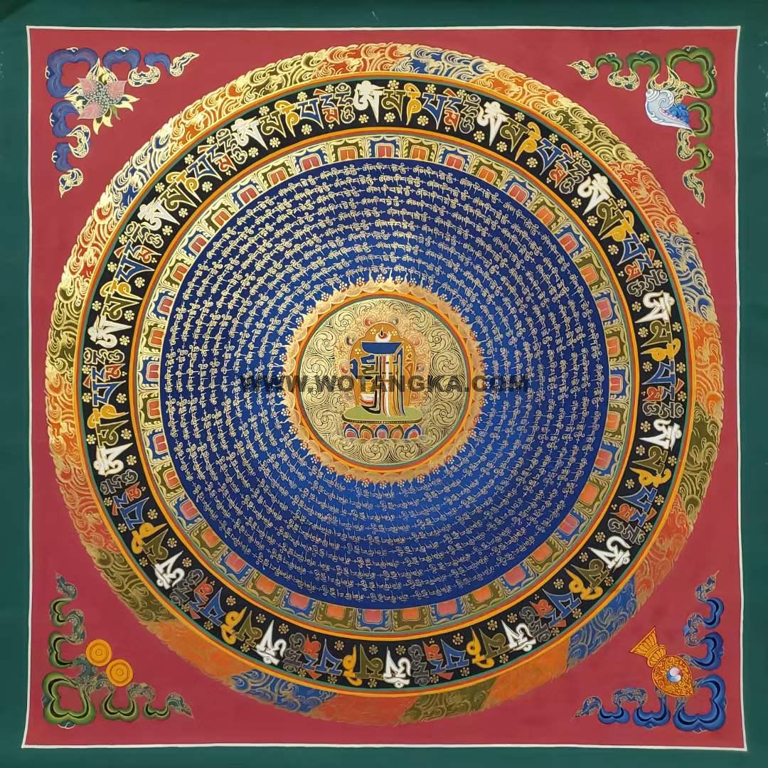 编号191-486415：彩绘唐卡-十相自在坛城（100*100CM左右）