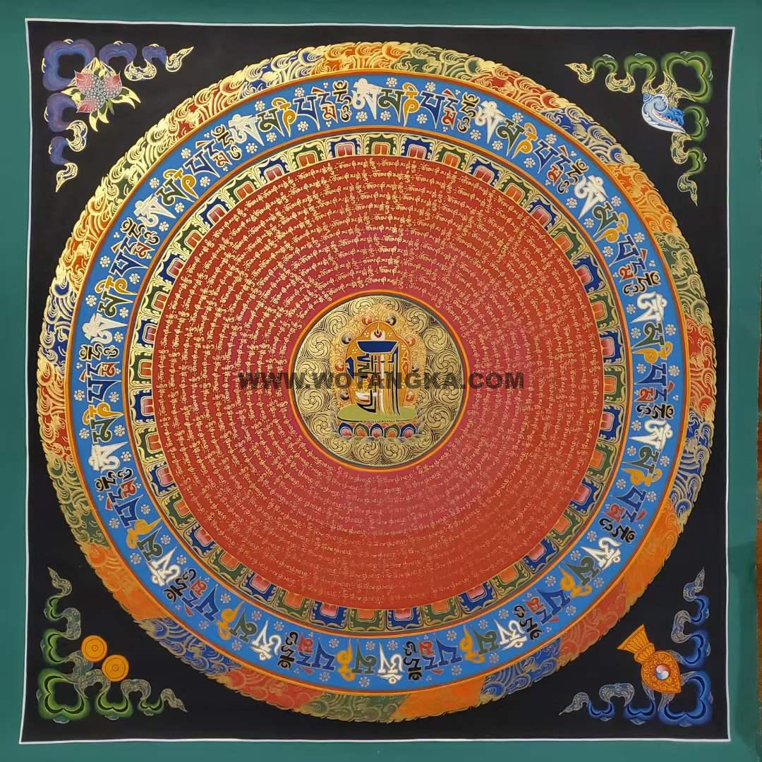 编号191-619512：彩绘唐卡-十相自在坛城（100*100CM左右）