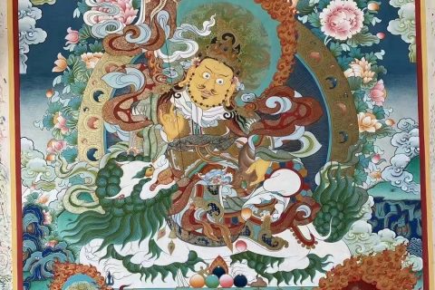 编号188-467016：彩绘唐卡-财宝天王·五方财神（80*60CM左右）