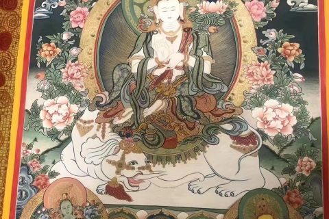 编号188-959389：彩绘唐卡-普贤菩萨（80*60CM左右）