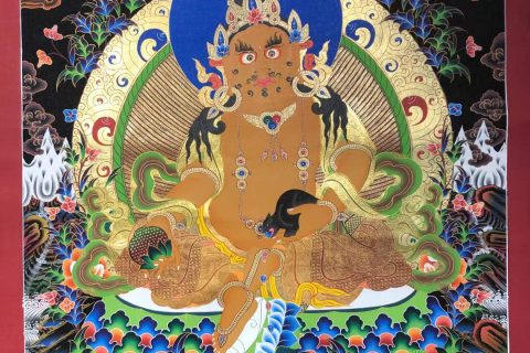 编号171-865292：红金唐卡-黄财神（85*60CM左右）