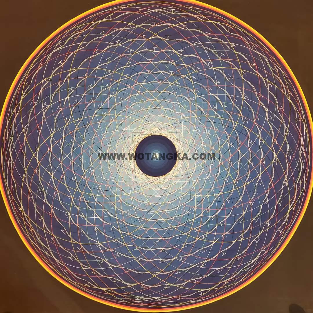 编号153-464860:彩绘唐卡-宇宙冥想坛城(120*120CM左右)