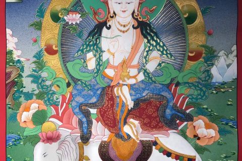 编号171-718693：彩绘唐卡-普贤菩萨（65*40CM左右）