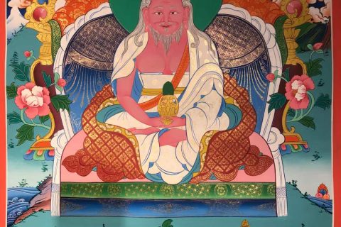 编号171-619636：彩绘唐卡-唐东嘉波（70*50CM左右）