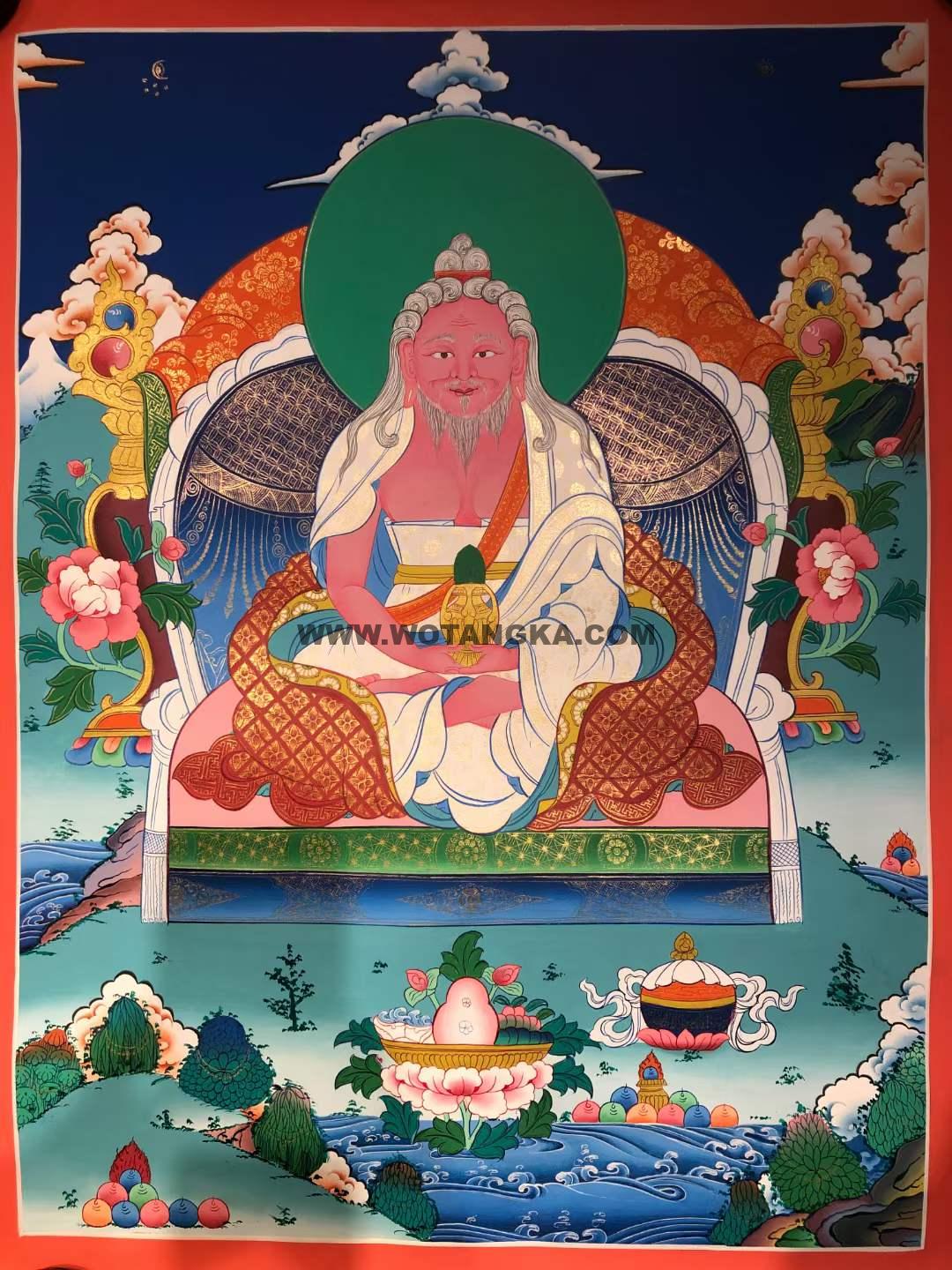 编号171-619636：彩绘唐卡-唐东嘉波（70*50CM左右）