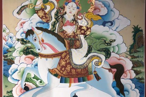 编号171-661830：彩绘唐卡-阿企佛母（70*50CM左右）