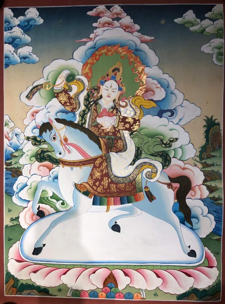 编号171-661830：彩绘唐卡-阿企佛母（70*50CM左右）