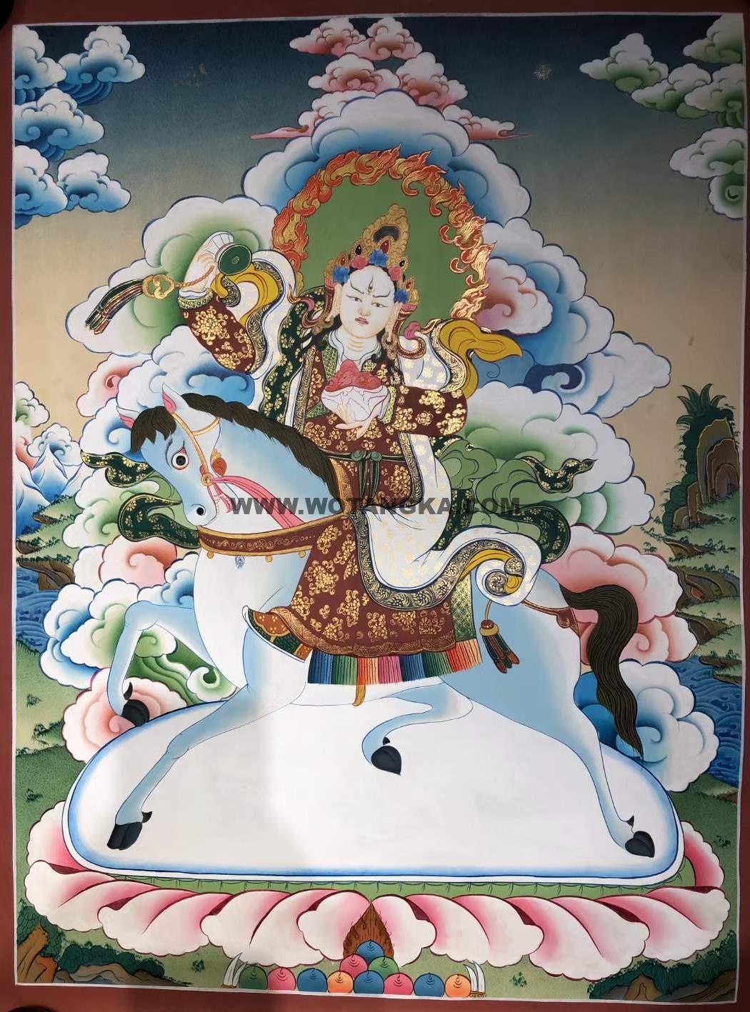 编号171-661830:彩绘唐卡-阿企佛母(70*50CM左右)
