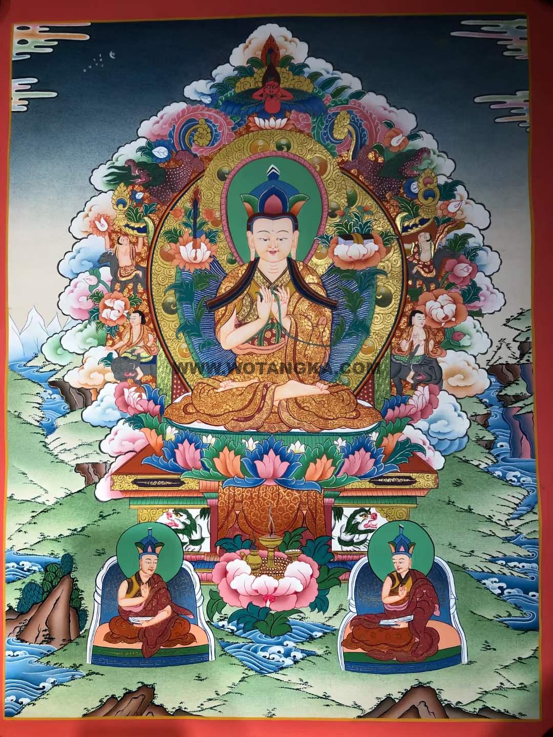 编号171-663727:彩绘唐卡-宗喀巴(70*50CM左右)