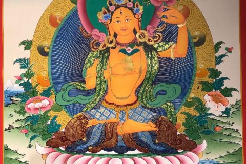 编号171-703712：彩绘唐卡-财源天母（70*50CM左右）