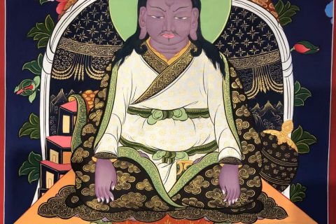 编号171-707484：彩绘唐卡-玛尔巴（70*50CM左右）