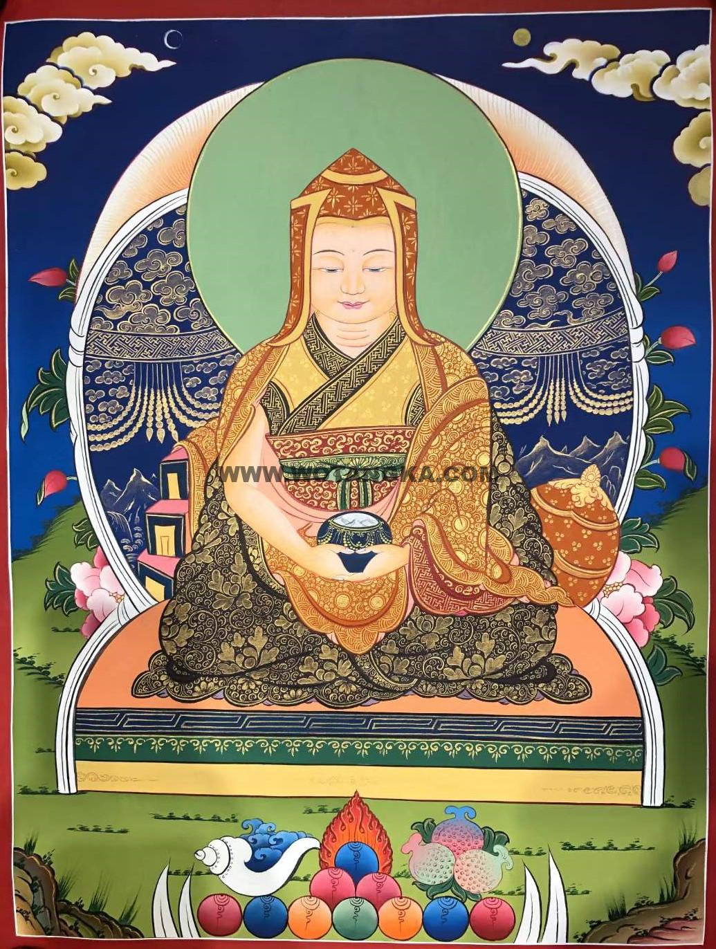 编号171-661954：彩绘唐卡-冈波巴（70*50CM左右）