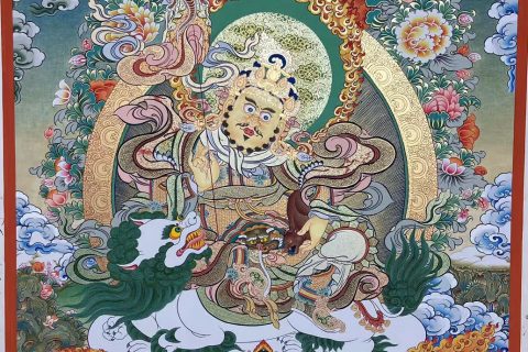 编号188-711037：彩绘唐卡-财宝天王·五方财神（80*60CM左右）