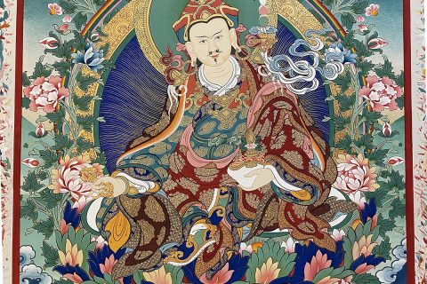 编号188-749881：彩绘唐卡-莲花生大士（80*55CM左右）