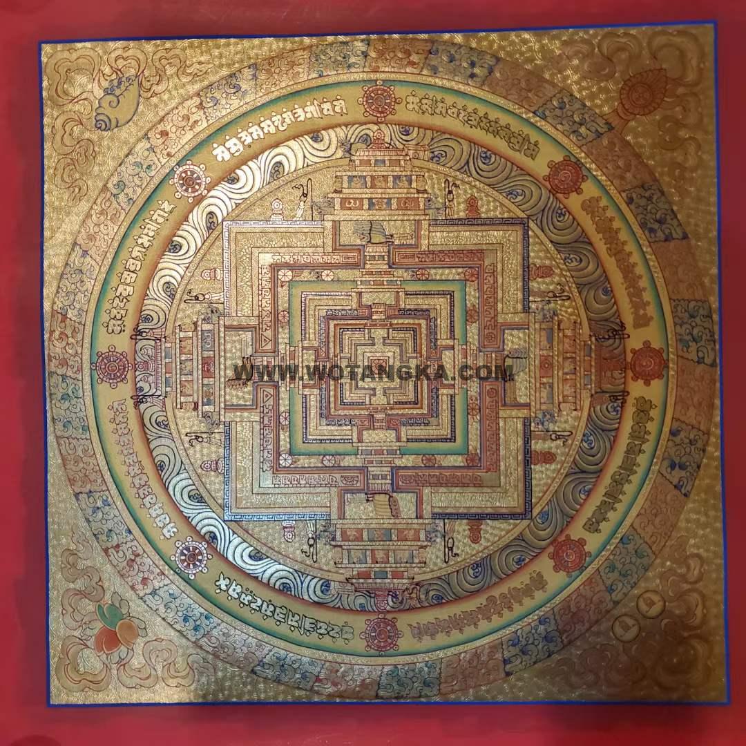 编号153-870539：黄金唐卡-时轮金刚坛城（70*70CM左右）