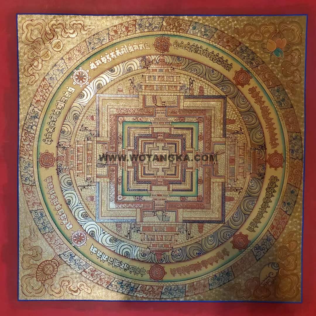 编号153-941107：黄金唐卡-时轮金刚坛城（70*70CM左右）