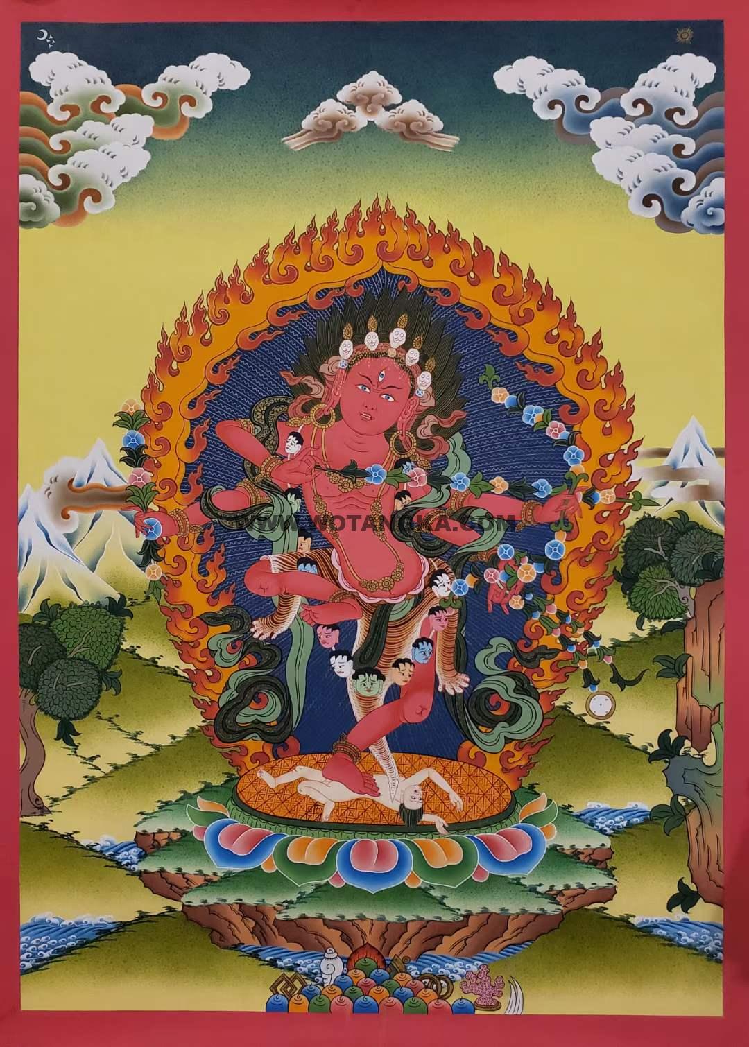 编号171-319139：彩绘唐卡-作明佛母（90*60CM左右）