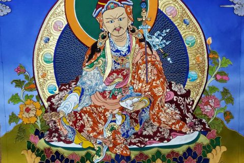 编号171-108323：刺绣唐卡-莲花生大士（100*70CM左右）
