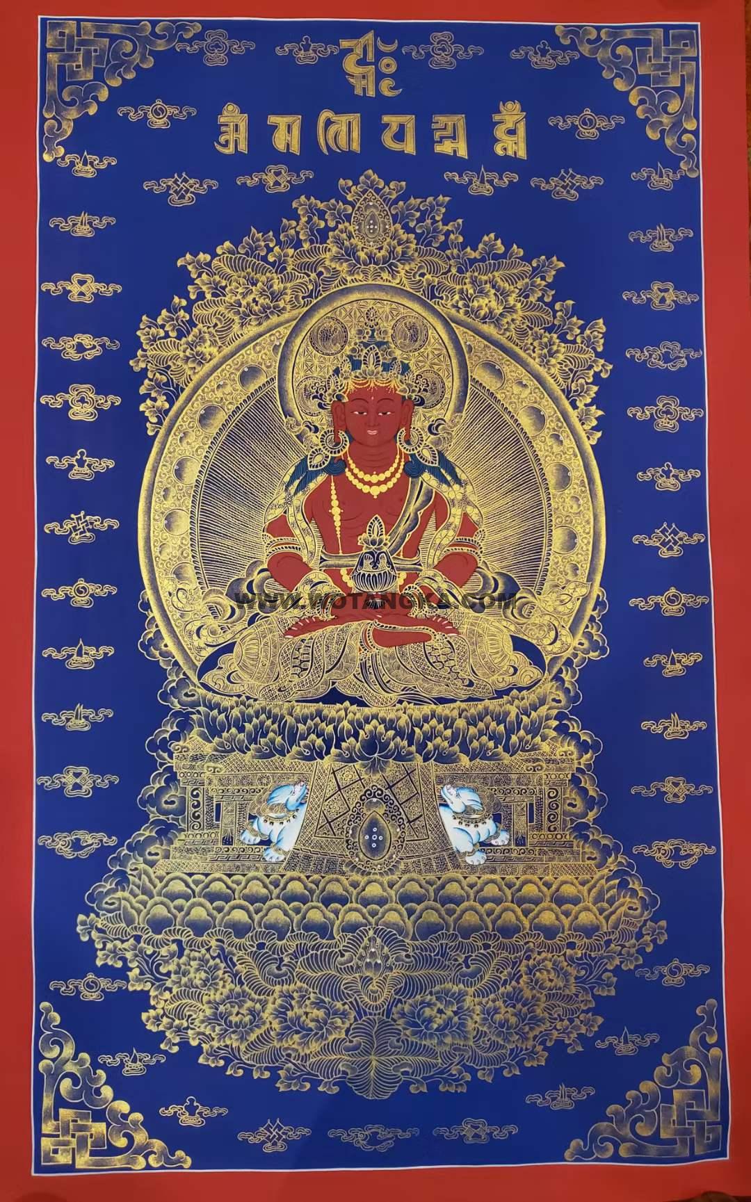 2022.06.26-蓝金种子字佛像唐卡推荐与赏析