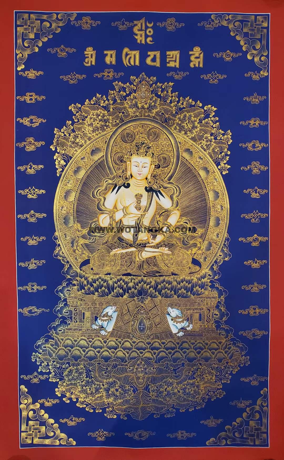 2022.06.26-蓝金种子字佛像唐卡推荐与赏析