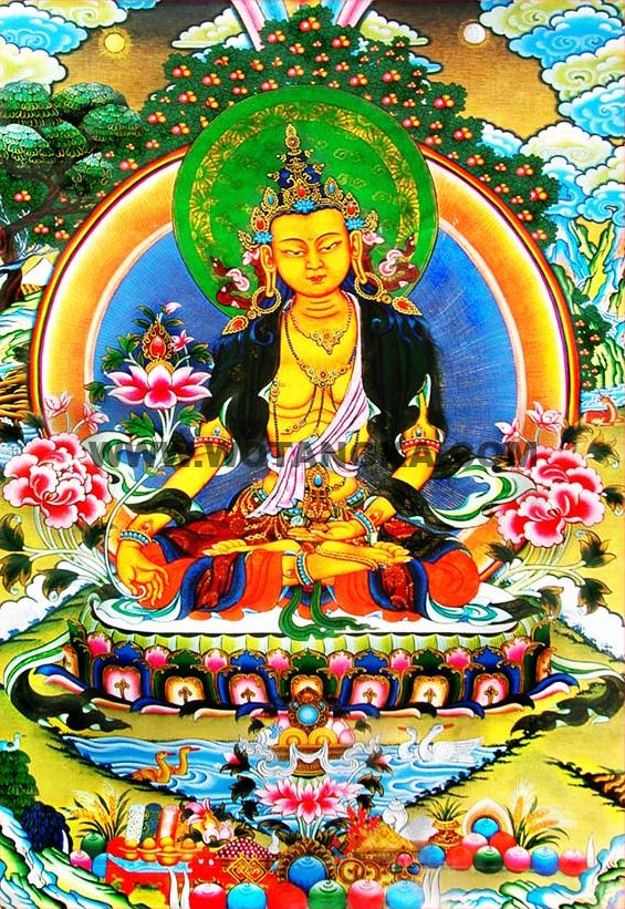 沃唐卡编号AC12664：地藏菩萨(Ksitigarbha)