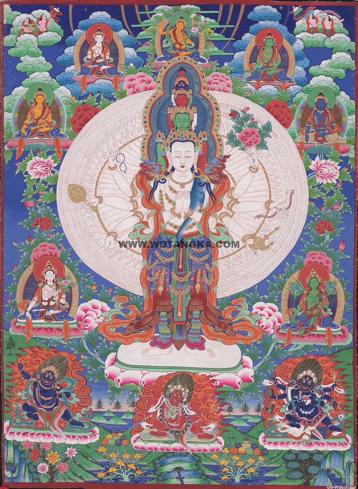 沃唐卡编号AC13153：千手观音