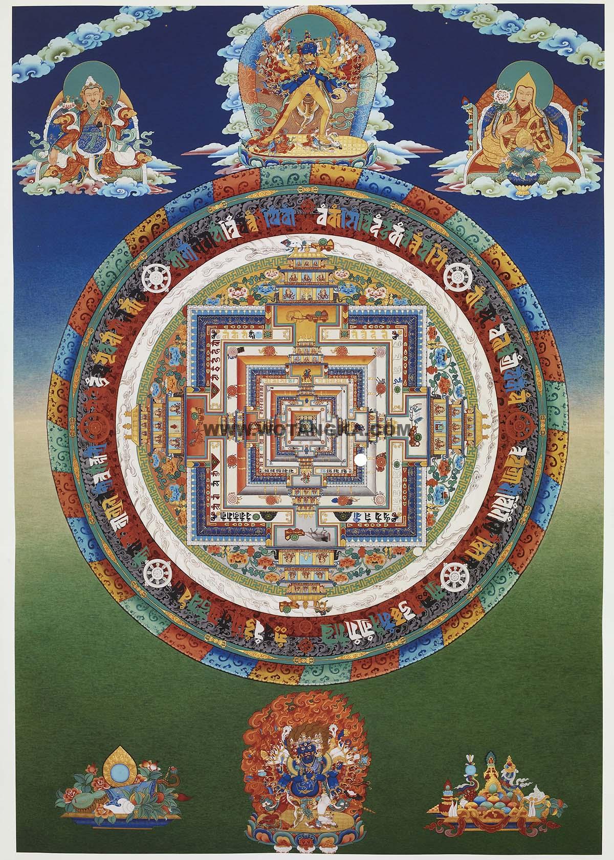 沃唐卡编号AC20951：时轮金刚坛城