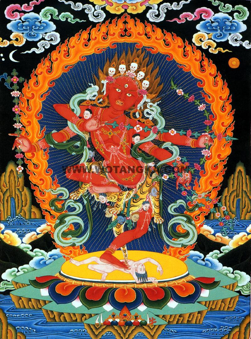 沃唐卡编号AC22242：作明佛母(Kurukulle)