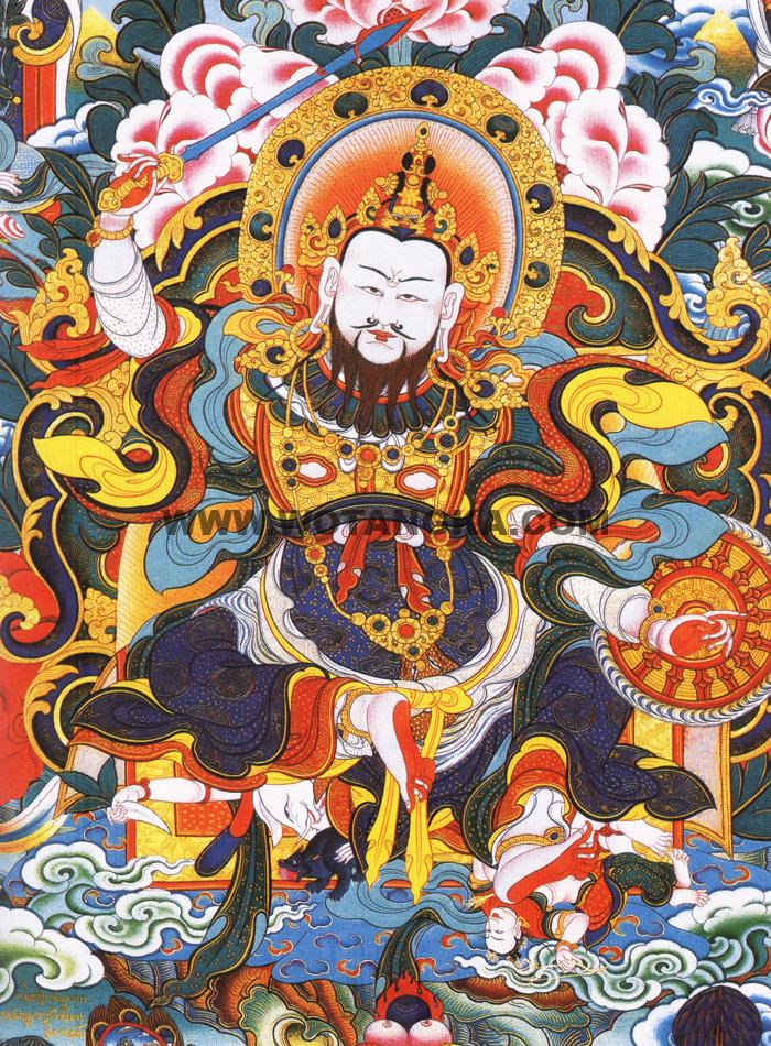 沃唐卡编号AC23814：香巴拉国王