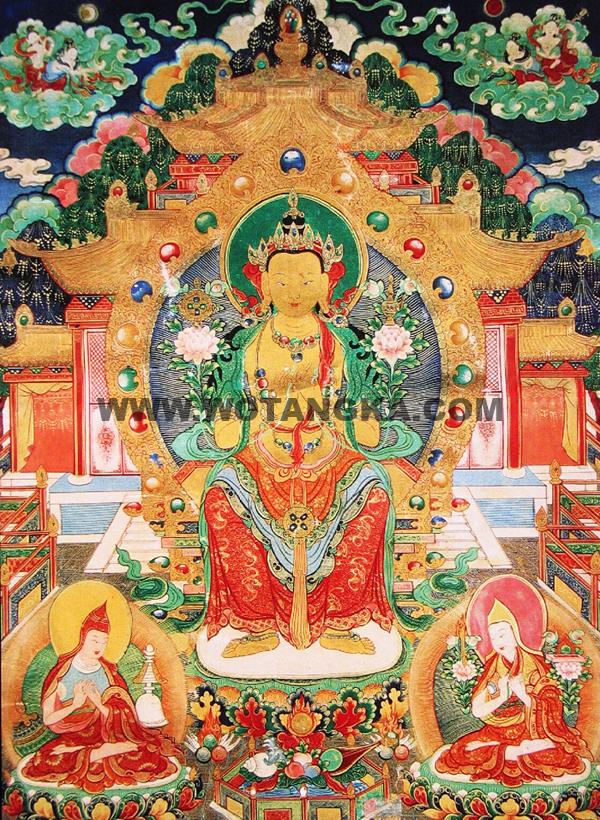 沃唐卡编号AC25535：弥勒菩萨(Maitreya)