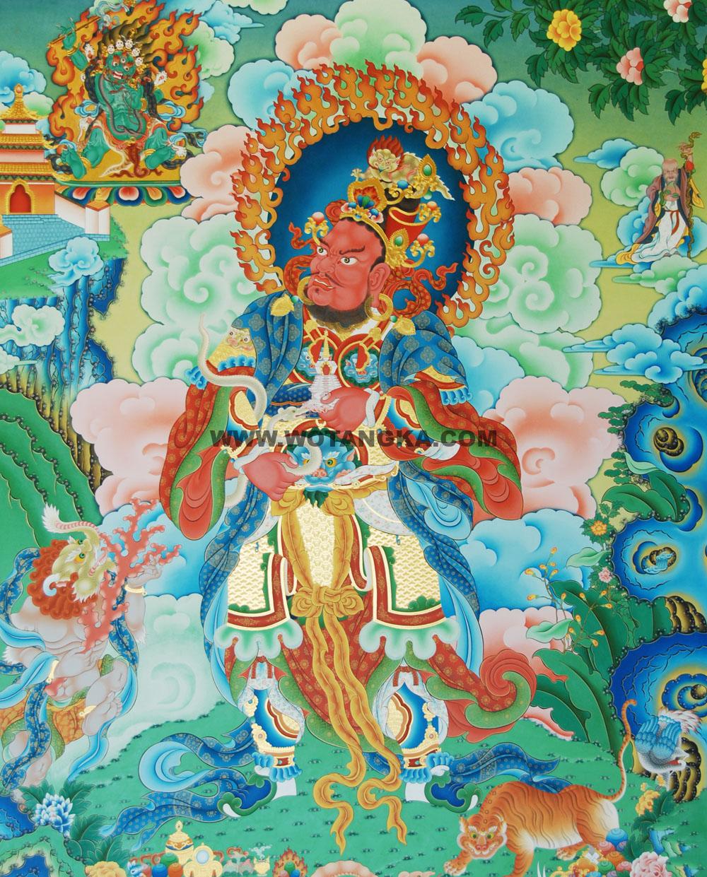 沃唐卡编号AC25751：西方广目天王 (Virupaksa)