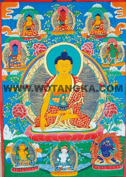 沃唐卡编号AC26822：释迦牟尼佛(Buddha Shakyamuni)