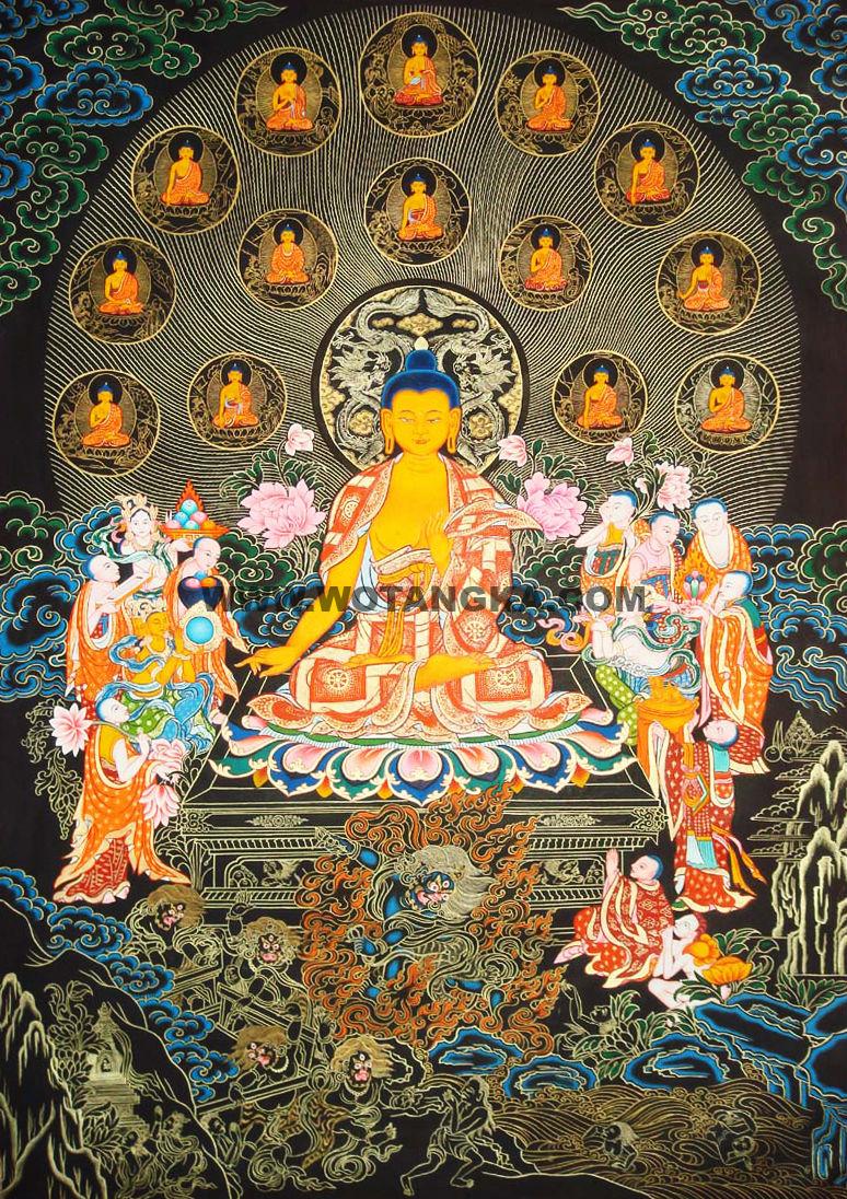 沃唐卡编号AC27081：释迦牟尼佛(Buddha Shakyamuni)