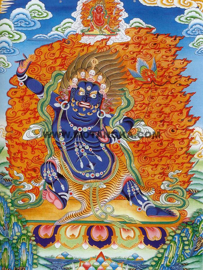 沃唐卡编号AC30318：金刚手(Vajrapani)