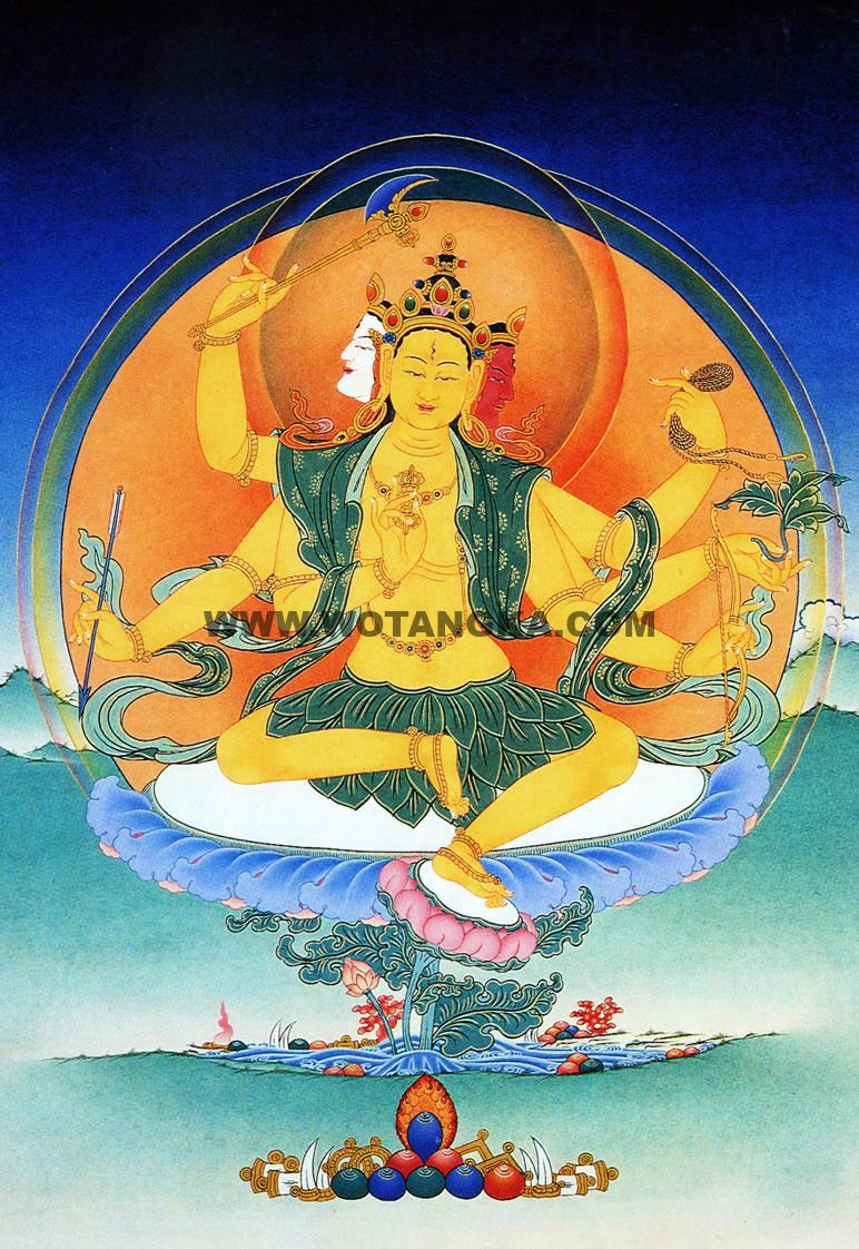 沃唐卡编号AC32895：叶衣佛母(Parnashavari)