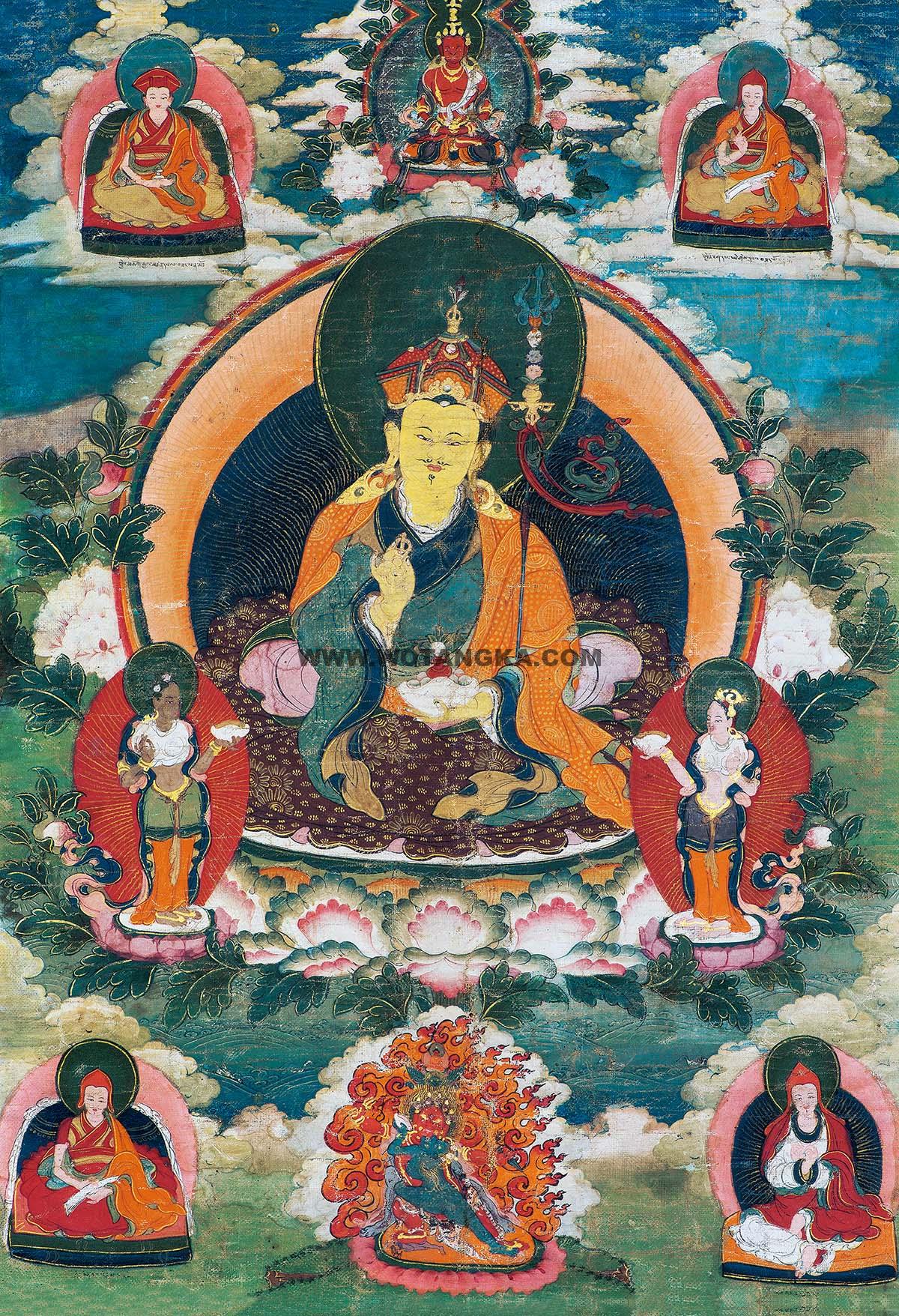 沃唐卡编号AC44063：莲花生大士