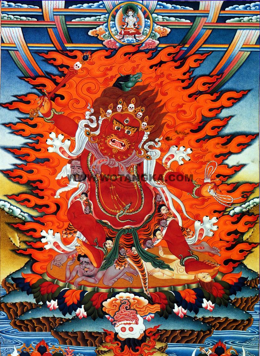 沃唐卡编号AC44064：马头明王(Hayagriva)