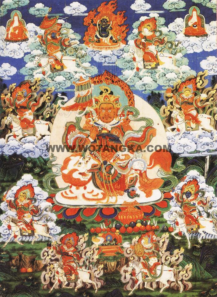 沃唐卡编号AC49463：财宝天王(kubera)