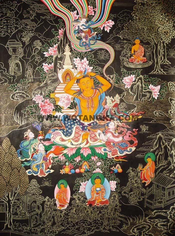 沃唐卡编号AC53638：释迦太子出家(Shakyamuni Aranyaka)