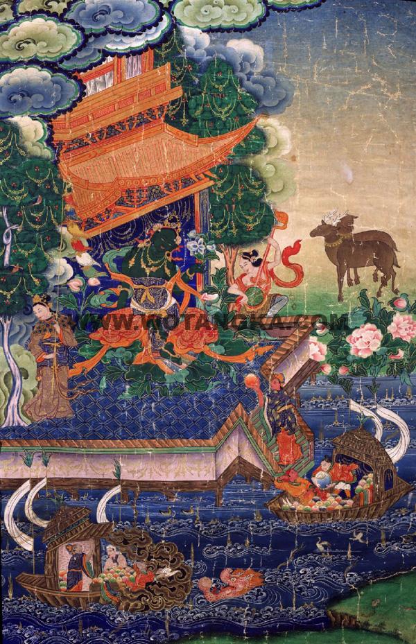 沃唐卡编号AC55677：救水难度母