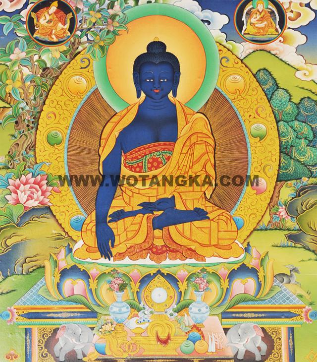 沃唐卡编号AC62194：东方不动如来(Akshobhya Buddha)