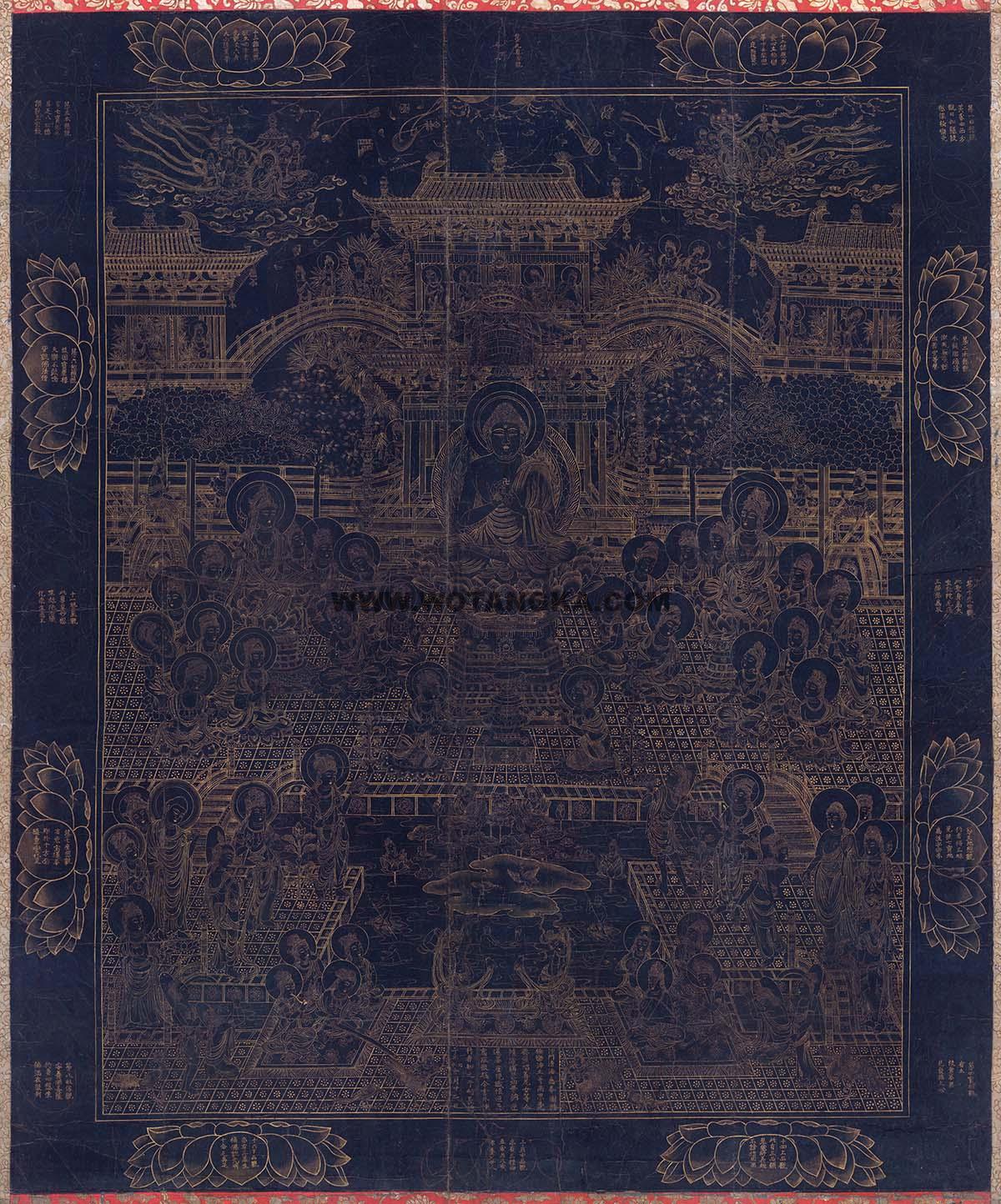 沃唐卡编号AC63754：清海·净土曼荼罗