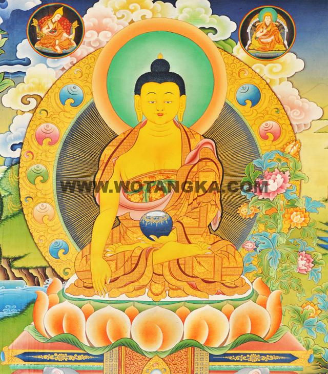 沃唐卡编号AC65726：南方宝生如来(Vairocana)