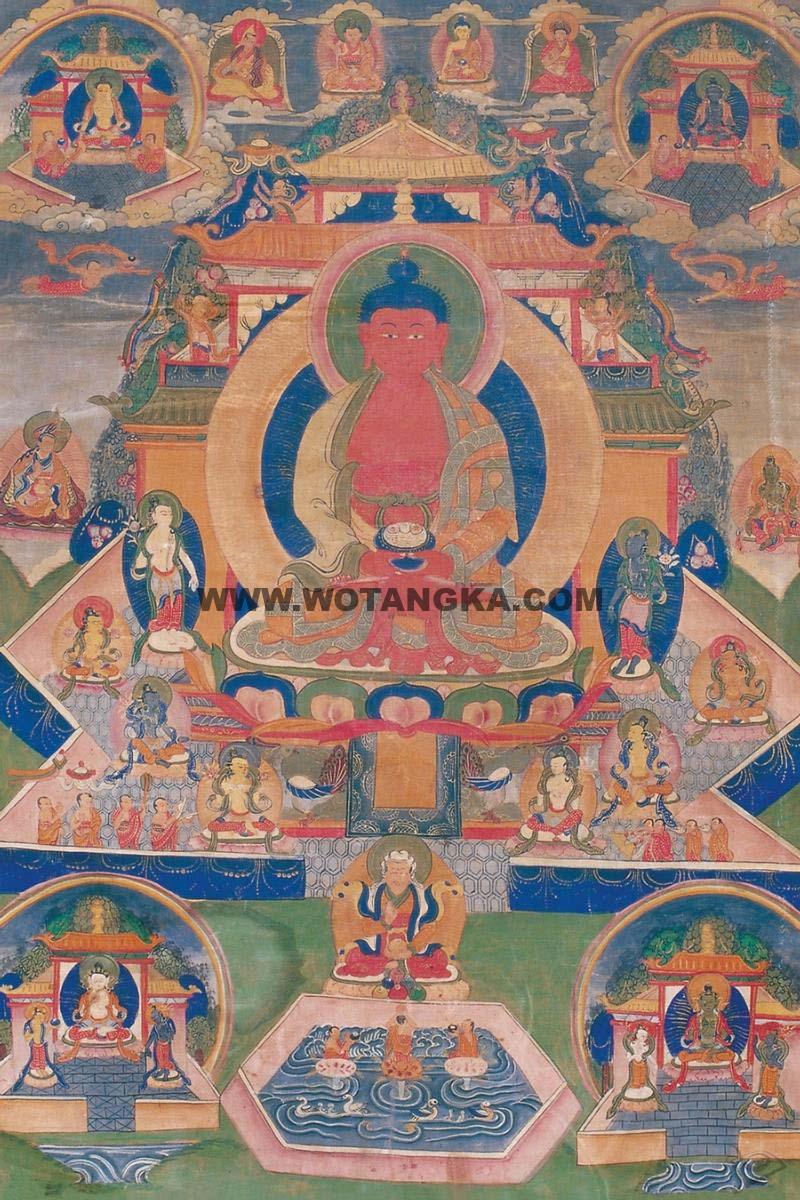 沃唐卡编号AC75413：阿弥陀佛(Amitabha Buddha)