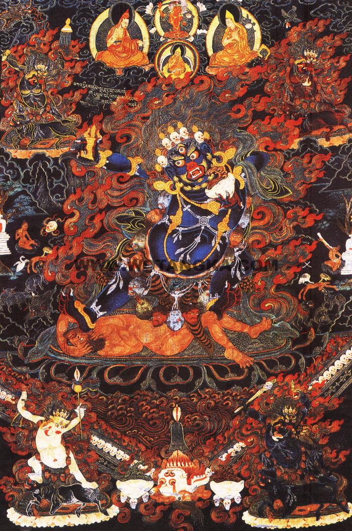 沃唐卡编号AC78318：阎罗-内修身(Yama)