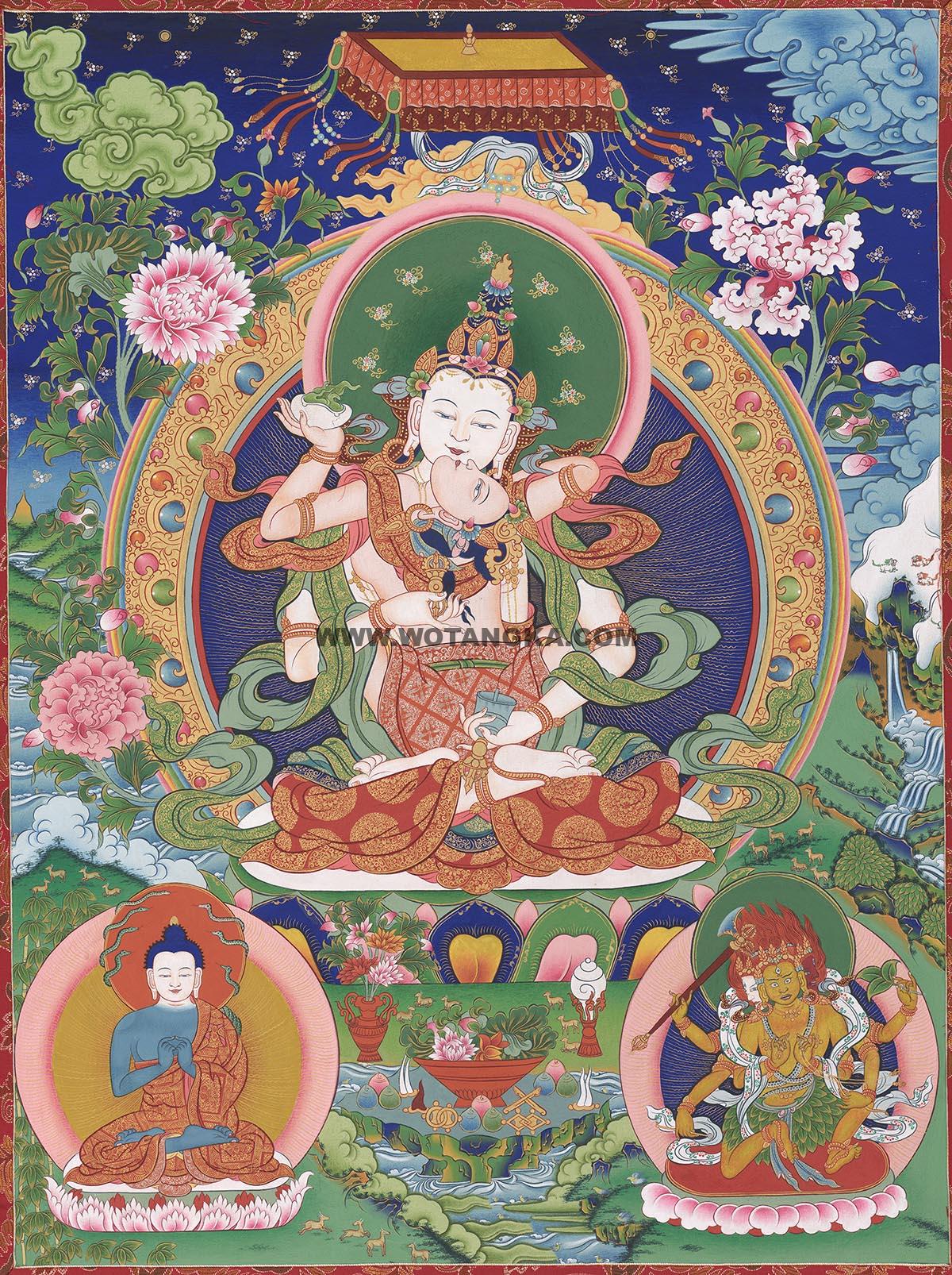 沃唐卡编号AC78955：金刚萨埵双修