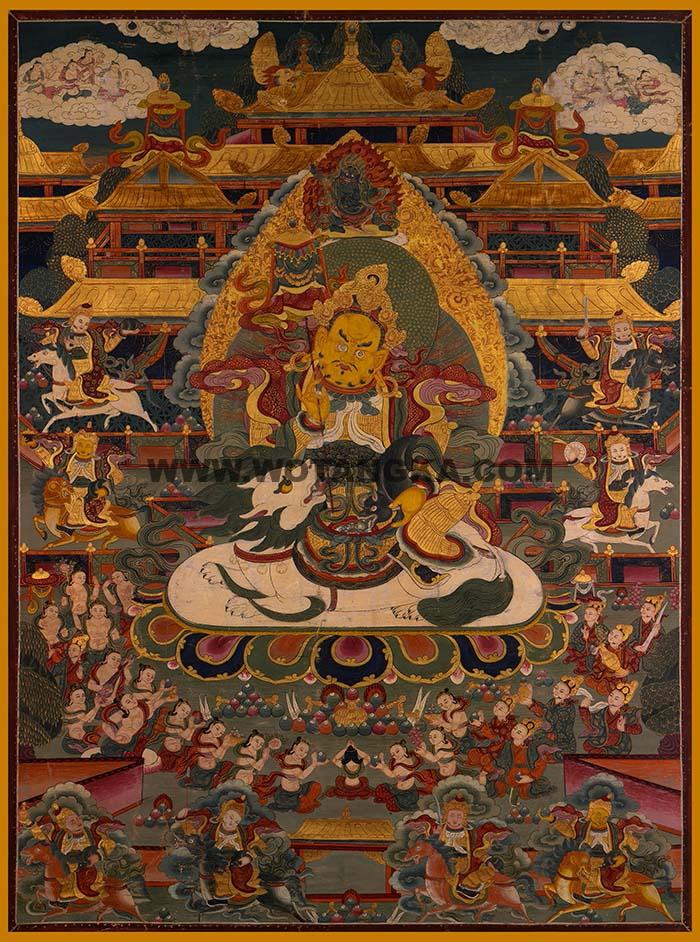 沃唐卡编号AC82598：八马财神