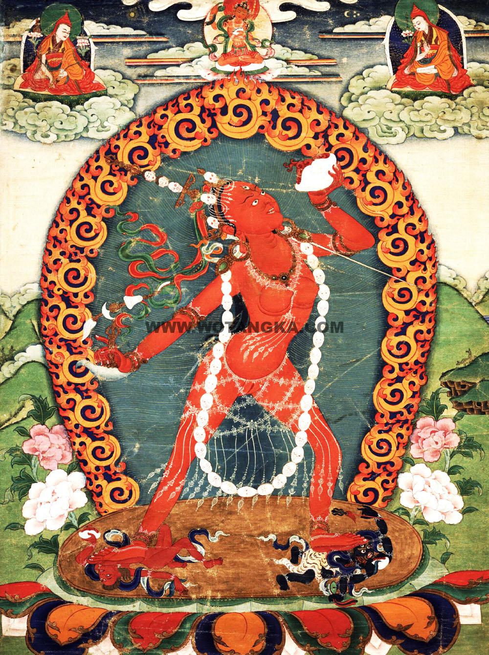 沃唐卡编号AC83255：那若卡居空行母(Vajrayogini, Naro Khechari)
