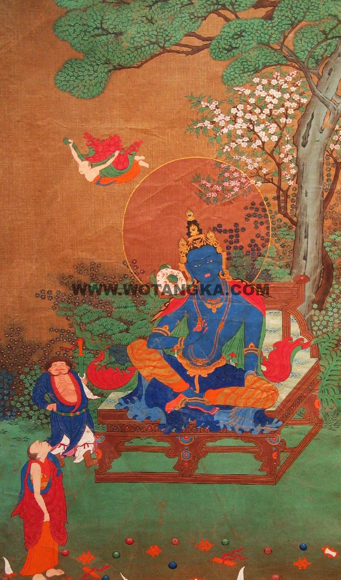 沃唐卡编号AC83706：虚空藏菩萨(Bodhisattva Akashagarbha)